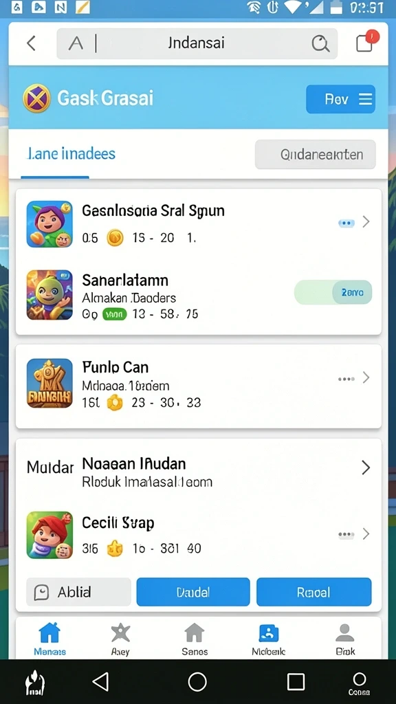 Screenshot aplikasi 71H: Tampilan awal permainan yang menarik.