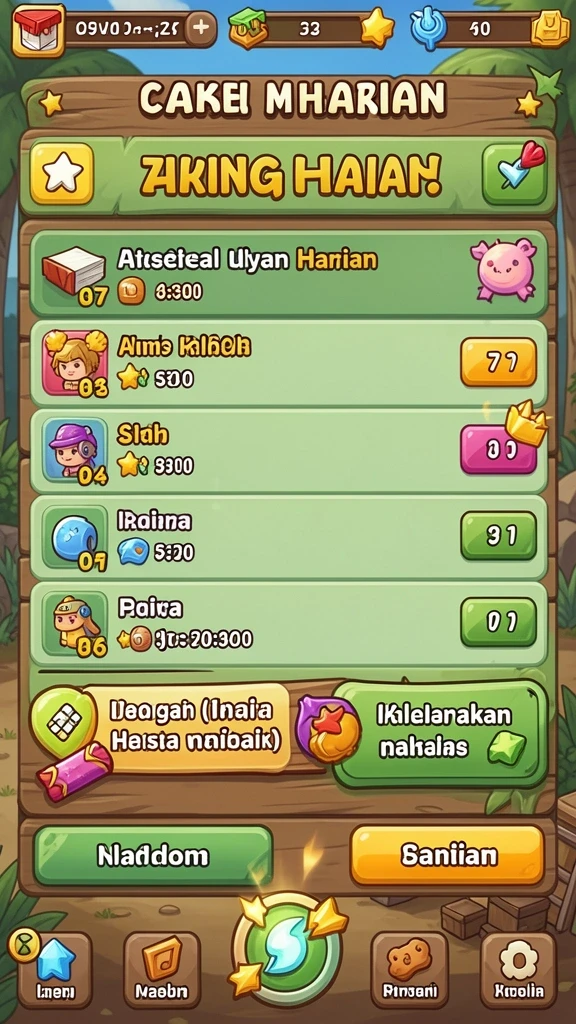Tampilan menu utama yang menarik dan mudah dinavigasi.