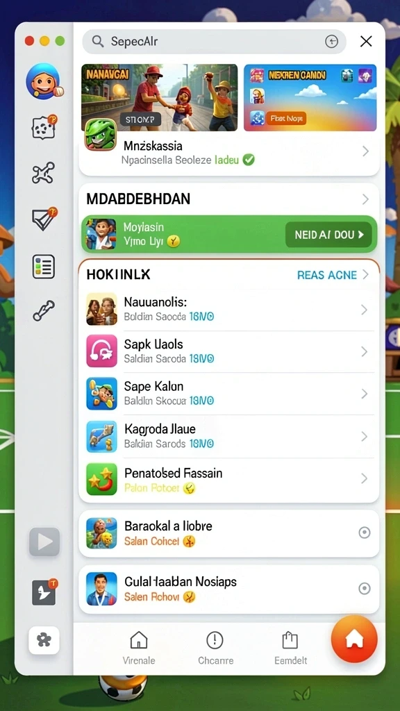 Beragam pilihan permainan yang menghibur.