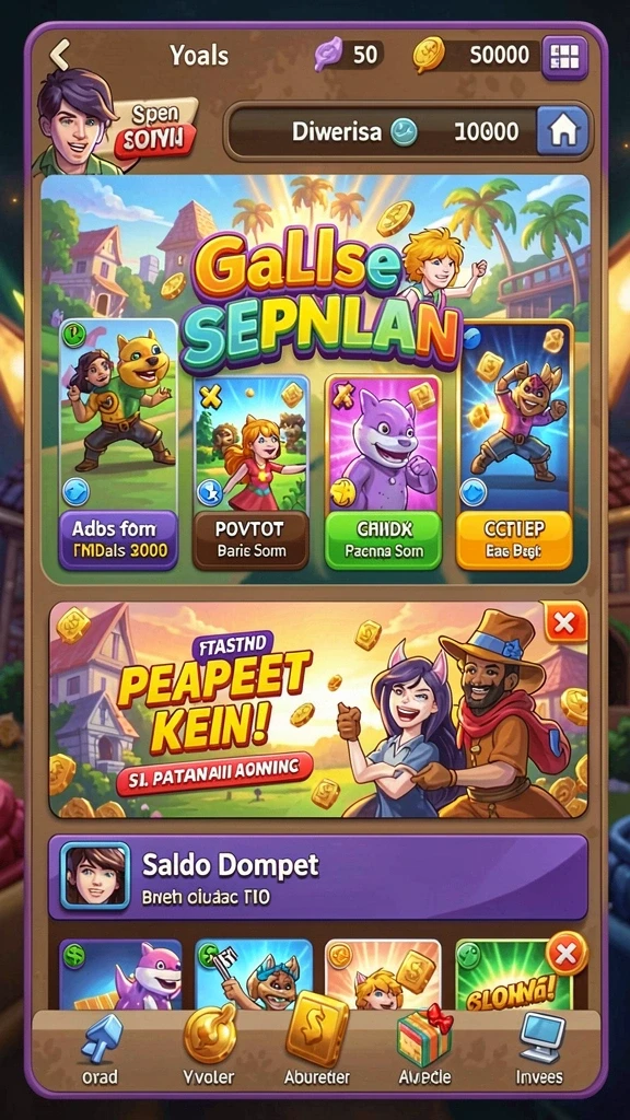 Mode permainan yang bervariasi dan seru.