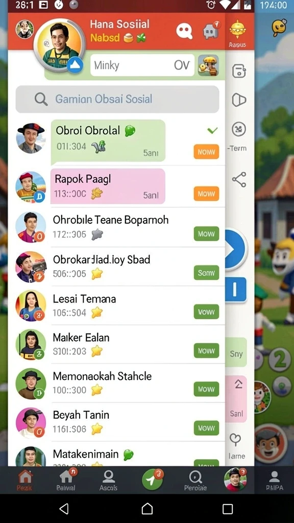 Screenshot menampilkan leaderboard pemain yang bersaing.