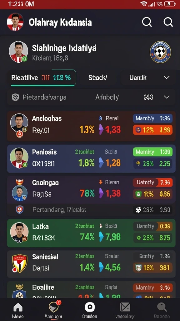 Menu permainan yang menarik dan interaktif.