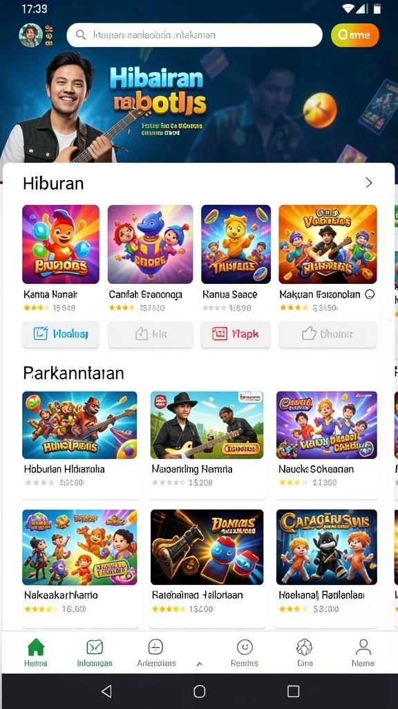 Ilustrasi level menantang yang penuh aksi.