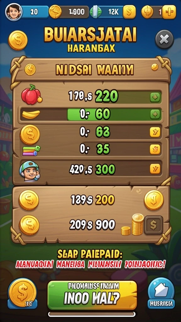 Tampilan fitur bonus yang menarik dan interaktif.