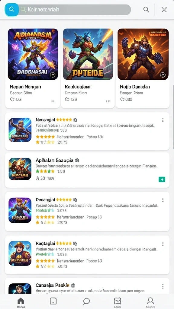 Fitur interaksi sosial antara pengguna yang seru.