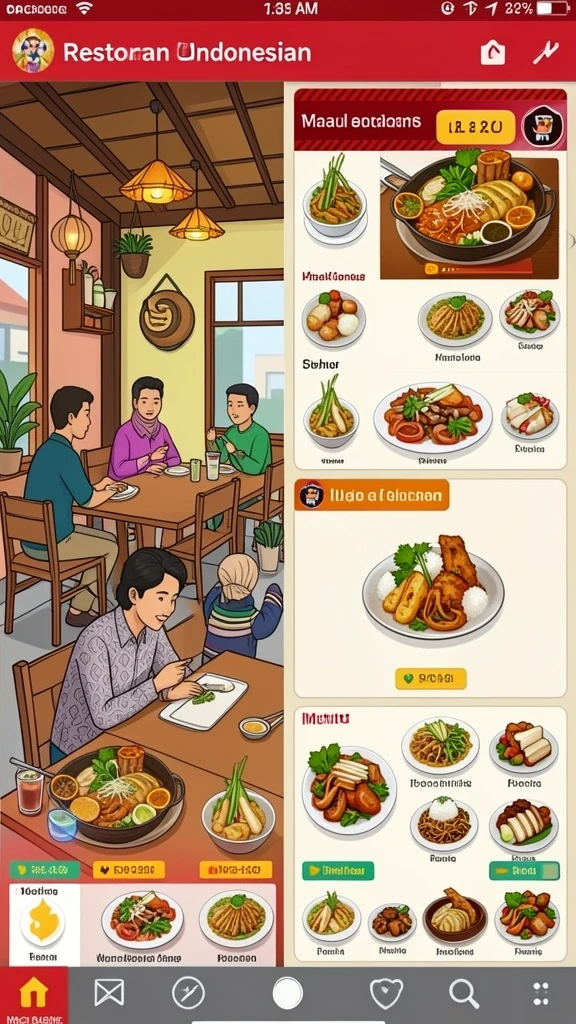 Screenshot dari tampilan awal yang menarik dan modern.